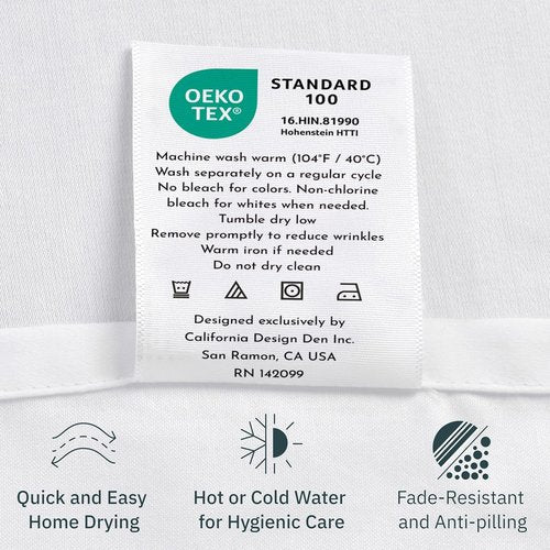 California Design Den Full Size Sheet Sets - 400 Thread Count 100% Cotton Sateen, Deep Pocket | 6 Flat, 6 Fitted & 12 Pillowcases (White)