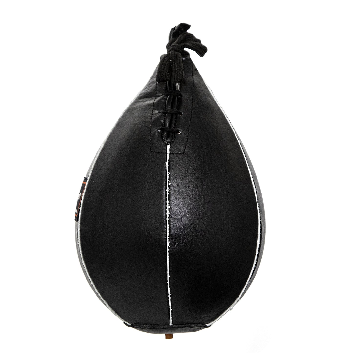 Pro Impact Genuine Leather Speedbag Black – Heavy Duty Leather Hanging Swivel Punch Ball for Boxing MMA Muay Thai Fitness or Fighting Sport Training (Small - 6"x9")