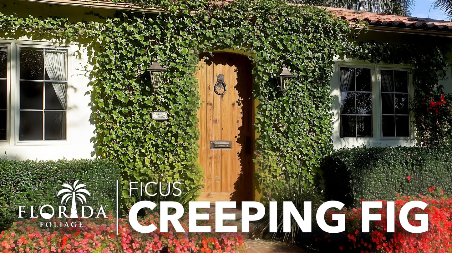 Creeping Fig Vine | 10 Live Plants | Ficus Pumila | Fast-Growing Ground Cover | Evergreen Climbing Vine for Walls & Trellises
