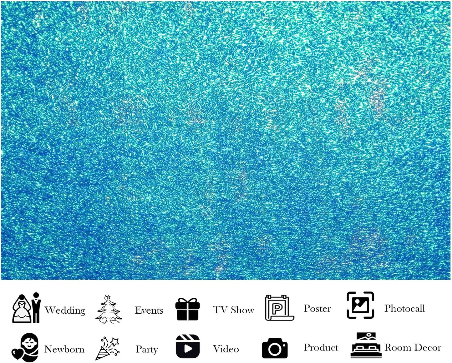 LidyMini 10x7ft Fabric Sparkling Blue Water Backdrop Glistening Ripple Texture Background Minimalist Nature Shooting