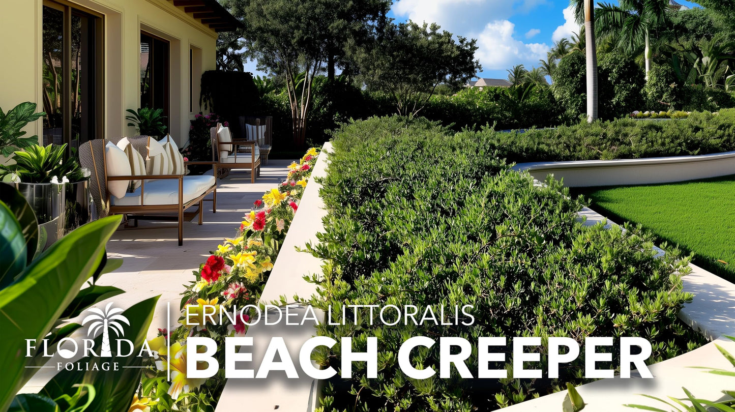 Beach Creeper | 20 Live Plants | Ernodea Littoralis | Coastal Ground Cover | Salt Tolerant | Low Maintenance | Drought Resistant | Fast Growing | Ideal for Sandy Soils | Tropical Landscaping