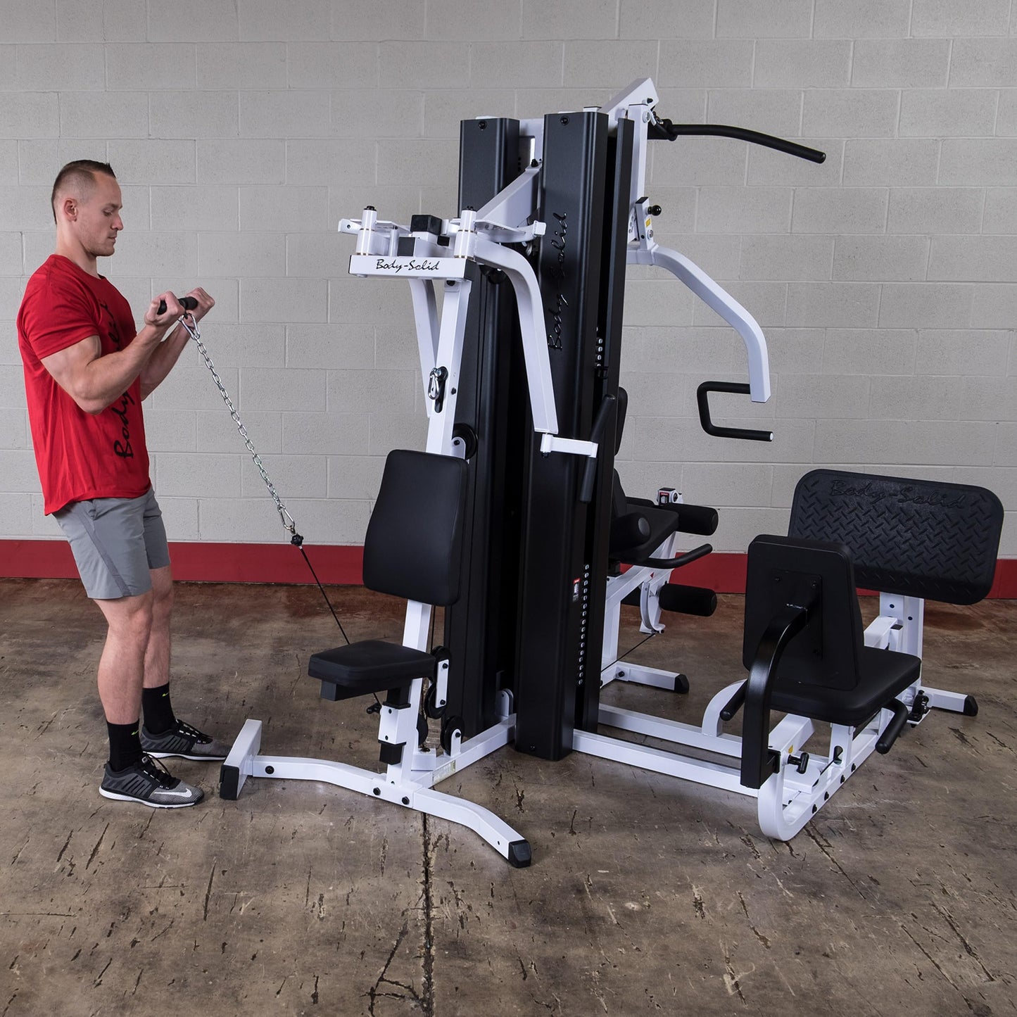 Body-Solid (EXM3000LPS) Multi-Station 210lb Dual Weight Stack Machine for Home & Commercial Gym, Complete Body Strength Training Functional Exercise Workout Station for Weight lifting and Bodybuilding