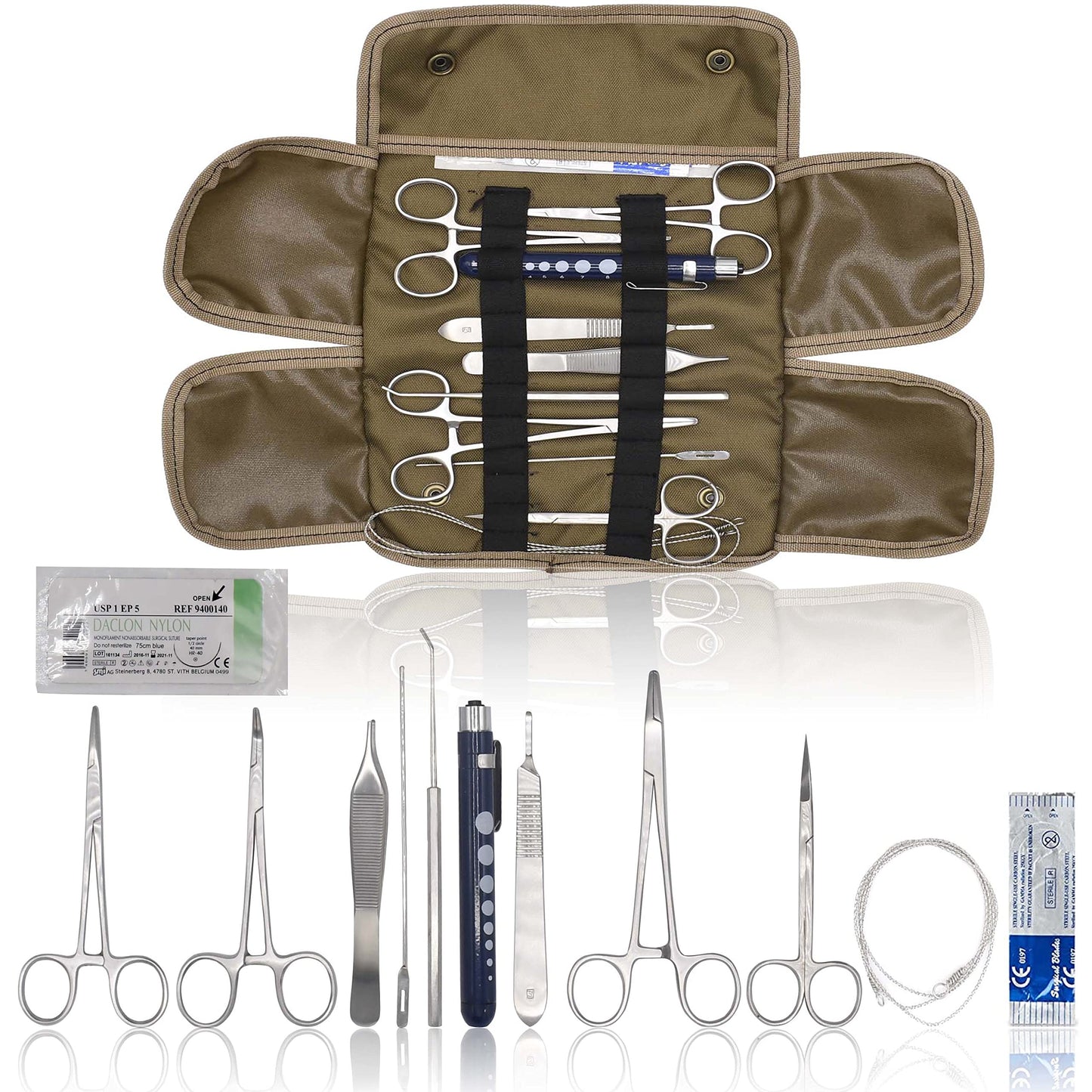OdontoMed2011 20 PC U.S. Military Style Surplus Emergency/Survival Kit - Bleed CONTOL Kit - Military Style First Aid Kit - Molle Pouch MLT-04