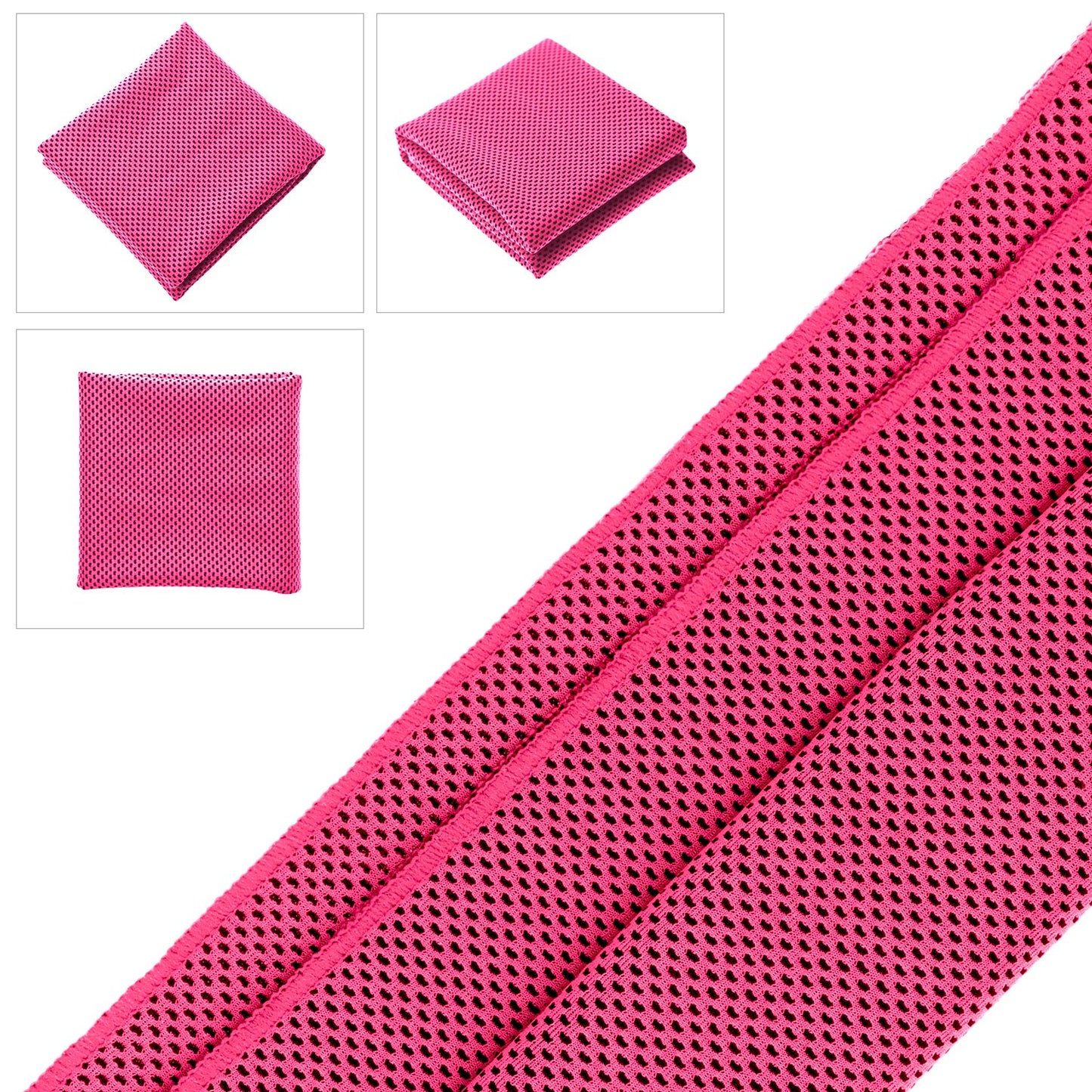 Biange Cooling Towels (40"x 12", Pack of 10) for Neck and Face, Cold Towel for Hot Weather, Sports, Workout, Fitness, Gym, Yoga, Golf, Pilates, Travel, Camping & More