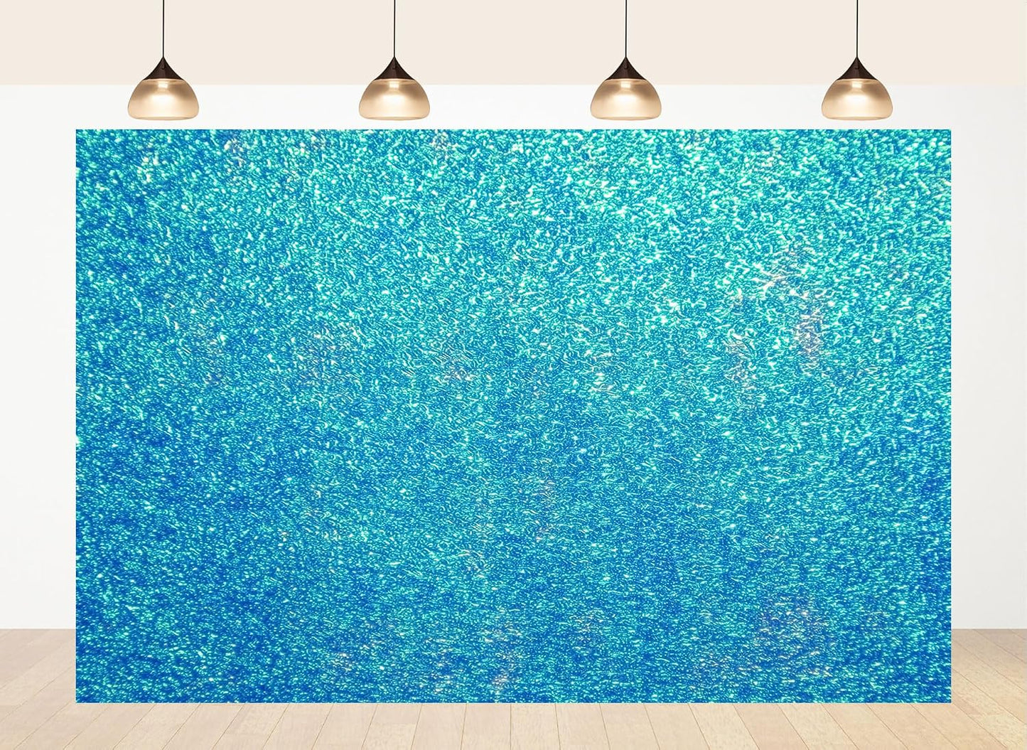 LidyMini 7x7ft Fabric Sparkling Blue Water Backdrop Glistening Ripple Texture Background Minimalist Nature Shooting
