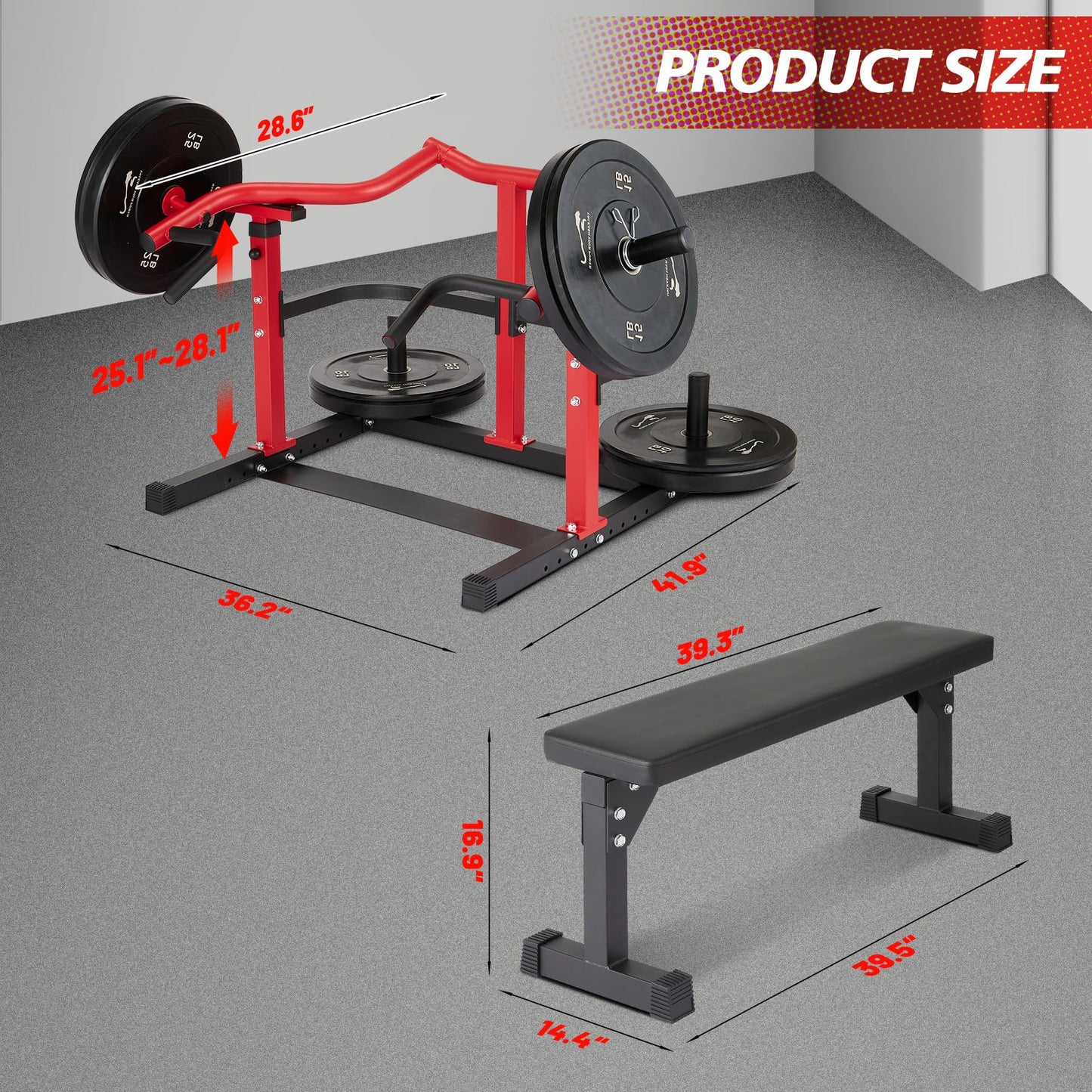 Garvee Chest Press Machine, Bench Press Machine with Independent Converging Arms, Adjustable Bench Chest Press for Home Gym Upper Body Strength Training