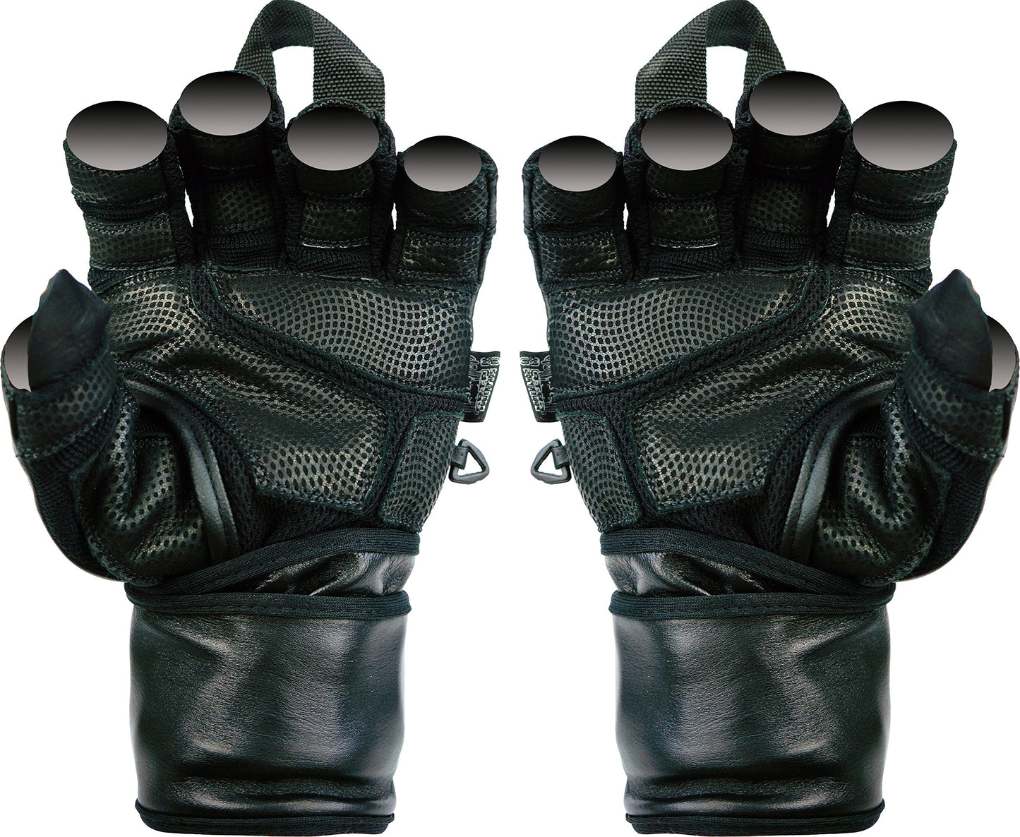 Epic Leather Gym Gloves with Built in 2" Wide Wrist Wraps Best Grip & Design for Weightlifting Power Lifting Bodybuilding & Strength Training Workout Exercises (RED, 2X-Large 9 5/8" - 10 1/2")