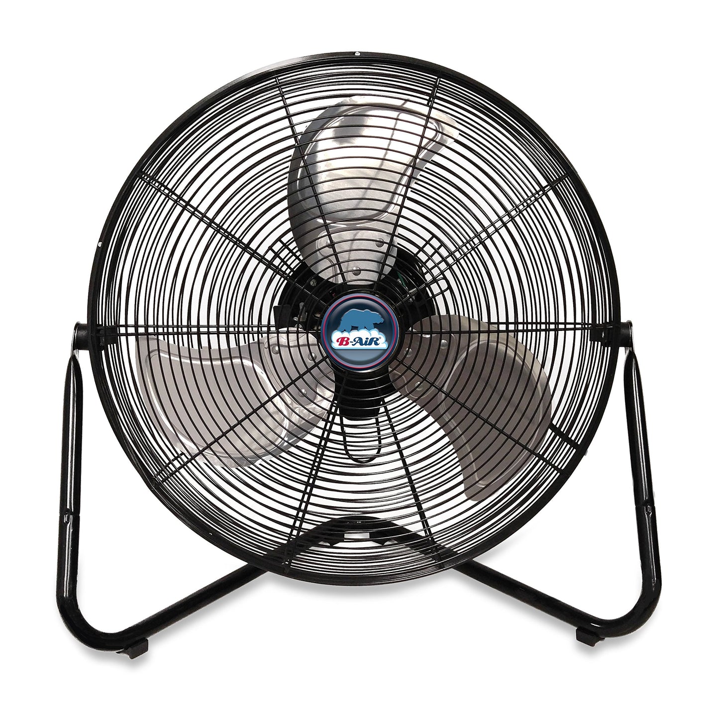 B-Air Firtana 20" High Velocity Electric Garage Floor Fan for Industrial and Home Use with 3-Speeds and Tilt Adjustable Fan Head, SAFF-20, Black